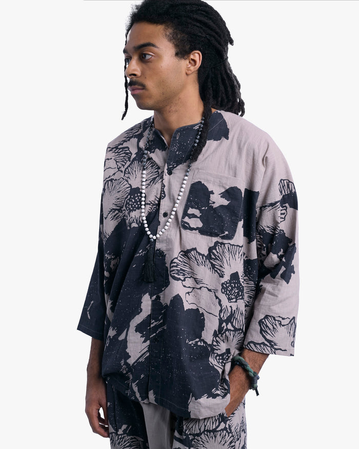 Wa-Modern, Long Sleeve Button Up Tunic, Fuyou