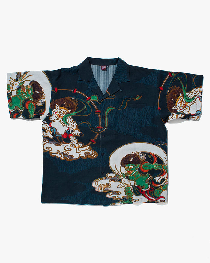 Wa-Modern Short Sleeve Button Up Shirt, Furai