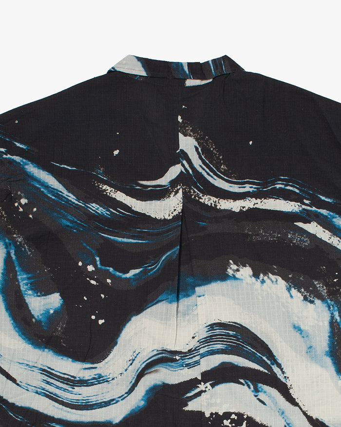 Wa-Modern, Short Sleeve Ripstop Button Up Shirt, Kon