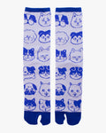 Wa Modern, Tabi Socks, Crew, Royal Blue and Grey Pets