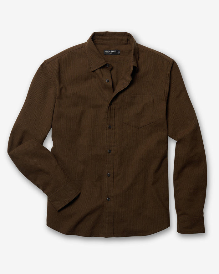 Walker Shirt - Brown Ticking