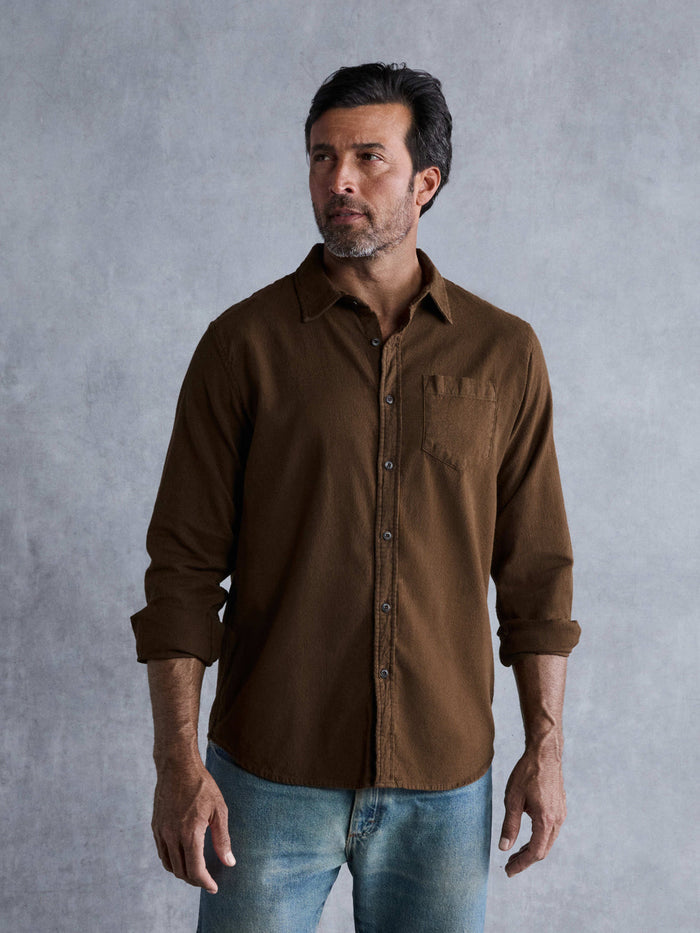 Walker Shirt - Brown Ticking