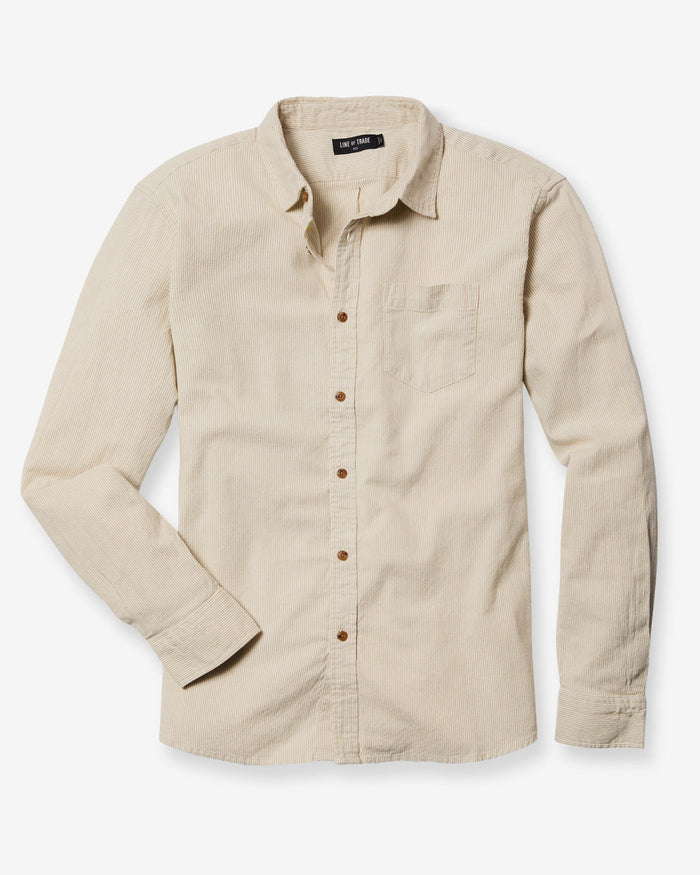 Walker Shirt - Ivory Ticking