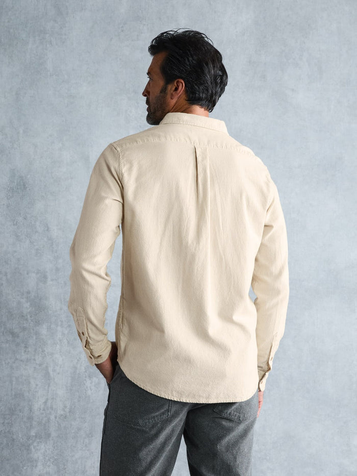Walker Shirt - Ivory Ticking