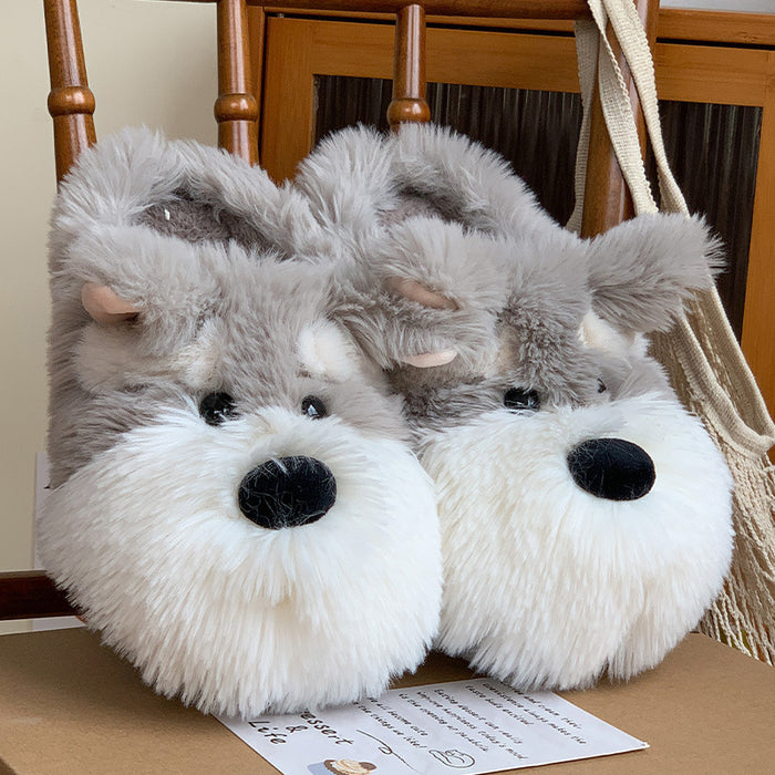 Warm Schnauzer Slippers