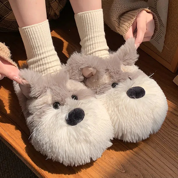 Warm Schnauzer Slippers