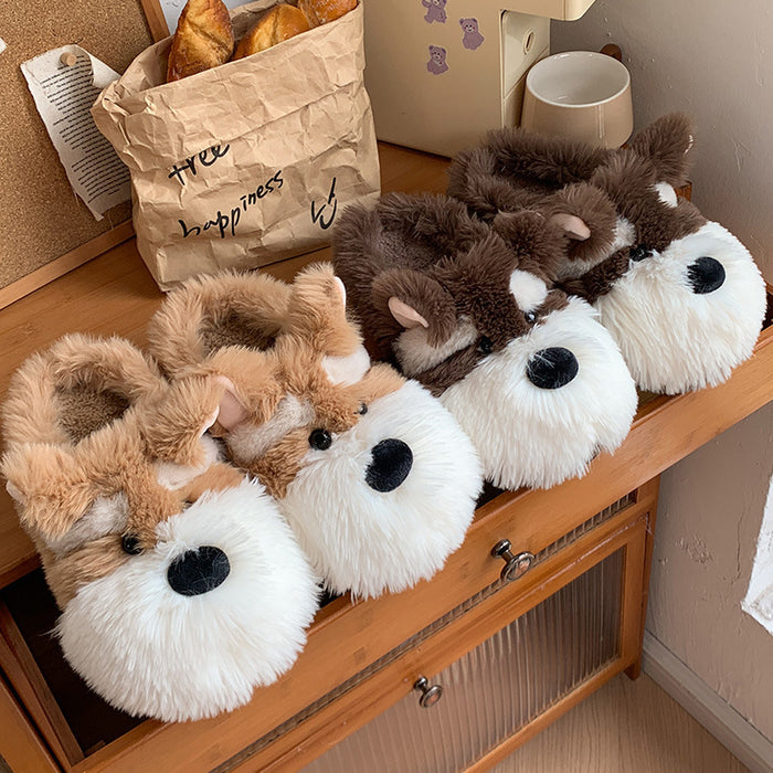 Warm Schnauzer Slippers