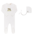 Watercolor Cradle Collection - Footie + Bonnet