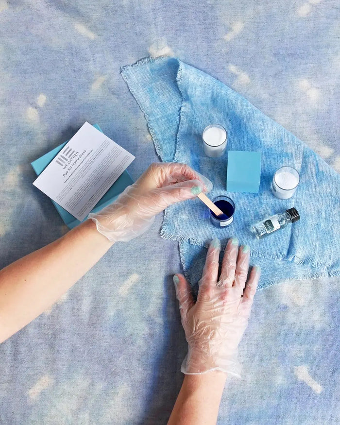 We Gather, Shibori Dyeing Kit, Delphinium Blue