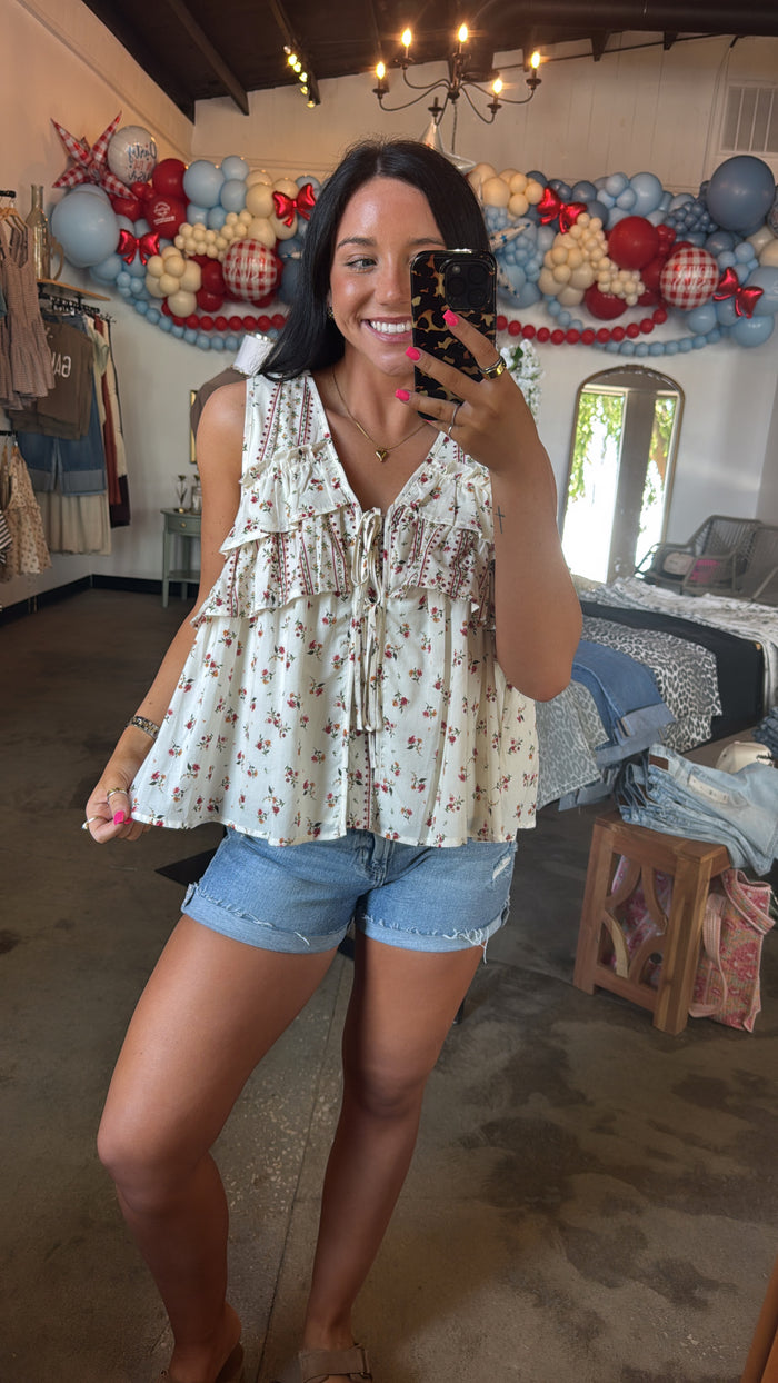 Wildflower Ruffle Top