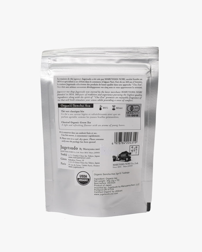 x Jugetsudo USA Organic Sencha Asa Tea Bags