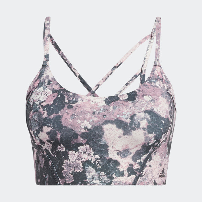 adidas YOGA LIGHT-SUPPORT Graphic Sports Bra - Mauve