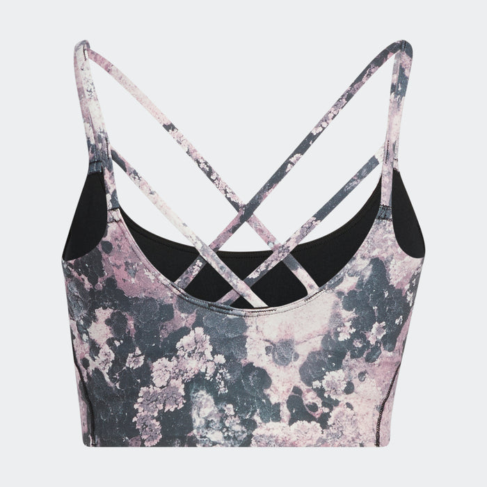 adidas YOGA LIGHT-SUPPORT Graphic Sports Bra - Mauve