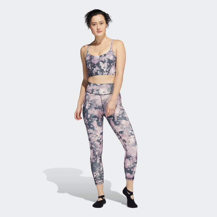 adidas YOGA LIGHT-SUPPORT Graphic Sports Bra - Mauve